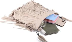 img 1 attached to Женские сумки и кошельки Lanpet с кисточкой: идеальные сумки через плечо в стиле досуга