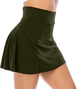 img 3 attached to 🎾 Women's Pleated Tennis Skirts with Pocket Shorts - Activewear Golf Skorts for Athletics, Running, Workouts, and Sports