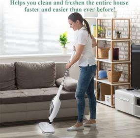 img 1 attached to 🧼 10-in-1 Secura Steam Mop: Convenient Detachable Steam Cleaner for Floors, White Multifunctional Cleaning Machine with 3 Microfiber Mop Pads