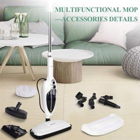 img 3 attached to 🧼 10-in-1 Secura Steam Mop: Convenient Detachable Steam Cleaner for Floors, White Multifunctional Cleaning Machine with 3 Microfiber Mop Pads
