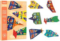 ✈️ mideer origami paper airplanes kit with pilot stickers: fun easter gifts for boys | outdoor toys for kids ages 4-8-12 | art and craft activity set for children | 3d paper model plane for toddlers logo