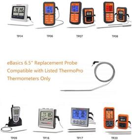 img 1 attached to Replacement Meat Thermometer Probe for Thermopro TP20 TP07 TP-07 TP08 TP-08S TP06S TP16 TP-16S TP17 Famili MT004 - Compatible with Listed Models Only