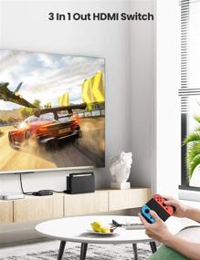 img 3 attached to 📺Ugreen HDMI переключатель 3 в 1 выход 4K HDMI разветвитель, HDMI переключатель с пультом управления для 4K 30 Гц HD 3D 1080P, переключатель монитора, совместимый с Apple TV PS5 PS4 Xbox Fire Stick Blu-Ray Player - Улучшенный SEO
