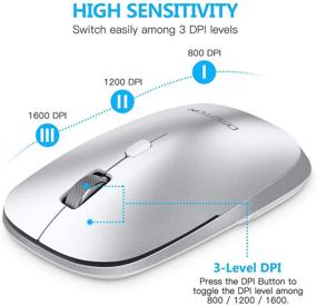 img 1 attached to OMOTON Ultra-Slim Bluetooth Mouse for iPad and iPhone - Dual-Mode (BT 3.0 + BT 5.0), 3 Adjustable DPI - Compatible with iPad, Laptop, PC, Notebook, Mac Series and More (Silver)