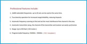 img 1 attached to GTD Audio 2х800 канальная система беспроводного микрофона UHF Diversity (1 ручной & 1 lavalier микрофон) 733HL: Надежное аудио решение для разнообразных выступлений