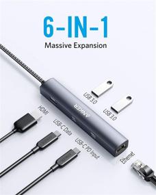 img 3 attached to 💪 Anker PowerExpand 6-in-1 USB C Hub with 65W Power Delivery, 4K HDMI, 1Gbps Ethernet, USB-C Data Port, 2 USB 3.0 Data Ports – Ideal for MacBook Pro, MacBook Air, iPad Pro, XPS, and More