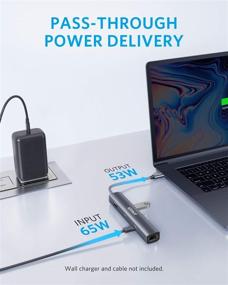 img 2 attached to 💪 Anker PowerExpand 6-in-1 USB C Hub with 65W Power Delivery, 4K HDMI, 1Gbps Ethernet, USB-C Data Port, 2 USB 3.0 Data Ports – Ideal for MacBook Pro, MacBook Air, iPad Pro, XPS, and More