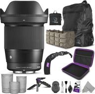 enhanced sigma 16mm f/1.4 dc dn contemporary lens for canon ef-m with altura photo essential accessory and travel bundle logo