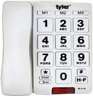📞 easy-to-use tyler tbbp-3-wh big button corded phone: perfect speakerphone for seniors logo