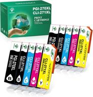 🖨️ premium greensky compatible ink cartridges for canon 270xl 271xl (10-pack) - perfect for pixma mg7720 mg6820 mg5720 ts9020 ts6020 mg6821 mg5722 printer logo