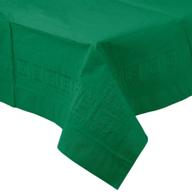 🍃 perfectware green disposable table covers - 2-ply tissue and 1-ply poly, 0.1" height, 108" width, 54" length (pack of 3) logo