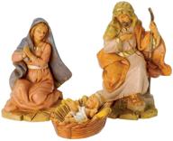 👪 fontanini by roman: 5-inch centennial holy family - 3-piece set логотип