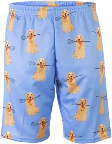 img 3 attached to 🏀 Knee Length Lacrosse Shorts with Deep Pockets - Featuring Golden Retrievers