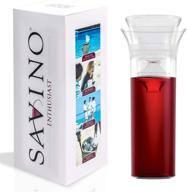 🍷 savino wine saver preservation system: shatterproof airtight decanter carafe | keeps 750 ml red and white wine fresh for 7 days | ultimate wine gift | made in usa логотип