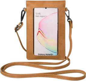 img 4 attached to Screen Leather Crossover Cellphone Shoulder Women's Handbags & Wallets