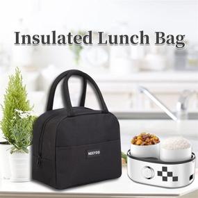 img 1 attached to 👜 Neeyoo Simplicity Lunch Bag for Women: Wide-Open Tote with Long-lasting Insulation