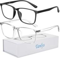 👓 tanlys 2 pack blue light blocking glasses for computer eye strain [dry eye & fatigued eyes] logo