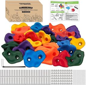 img 4 attached to 🧗 Top-notch Trymaker Rock Climbing Set for Kids and Adults | Indoor and Outdoor Climbing Wall Holds