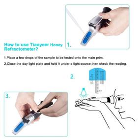 img 2 attached to Honey Refractometer with Automatic Temperature Compensation (ATC) - Tiaoyeer Moisture, Brix, and Baume Refractometer, 58-90% Brix Scale Range Honey Moisture Tester (Honey Refractometer)