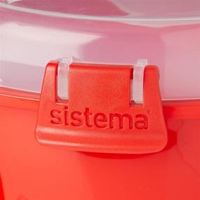 img 1 attached to Sistema Microwave Noodle Bowl | Red 31.7 Oz Noodle Bowl from the Microwave Collection