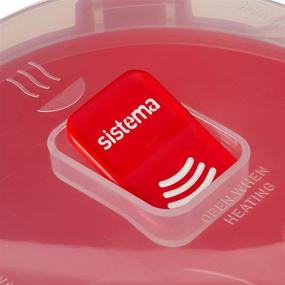 img 2 attached to Sistema Microwave Noodle Bowl | Red 31.7 Oz Noodle Bowl from the Microwave Collection