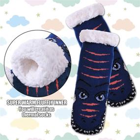 img 1 attached to 🐾 Cute and Comfy DYW Childrens Animal Slipper for Girls’ Clothing, Socks & Tights