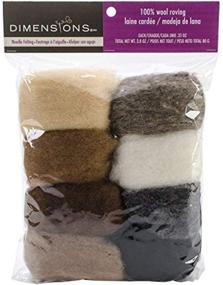 img 4 attached to 🧵 Premium 8-Pack Natural Earth Tone Wool Roving for Needle Felting - 80g