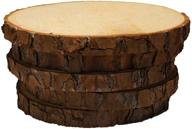 5-pack assorted rustic wood slices, 7-9 inches, unfinished wooden discs, ideal for wedding centerpieces, craft projects logo