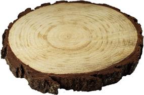 img 1 attached to 5-Pack Assorted Rustic Wood Slices, 7-9 Inches, Unfinished Wooden Discs, Ideal for Wedding Centerpieces, Craft Projects