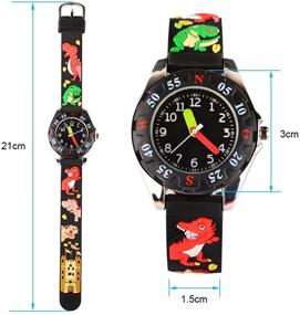 img 3 attached to Venhoo Waterproof Silicone Wristwatches Boys Black