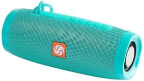 img 4 attached to 🔊 Portable Bluetooth Speaker with Color Lights | SilverOnyx Wireless IPX5 Waterproof Speakers | Loud Clear HD Stereo Sound, Rich Bass Subwoofer | Built-in Mic | Ideal for Shower, Home, Travel, Pool | Teal