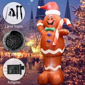 img 2 attached to Christmas Inflatable Gingerbread Decorations Clearance