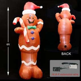 img 1 attached to Christmas Inflatable Gingerbread Decorations Clearance