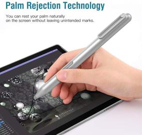 img 2 attached to 🖊️ MoKo Stylus Pen for Surface: Pro 7/6/5/4/3/X, Go 2/Go, Laptop 4/3/2/1, Book 3/2/1 – 1024 Pressure Sensitivity