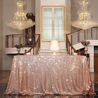 🌹 rose gold sequin tablecloth - partydelight sequin table overlay square, 50"x50 logo