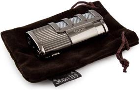 img 1 attached to Scorch Torch Dominator: Powerful Triple Jet Flame Butane Torch Lighter with Punch Cutter - Gunmetal Finish