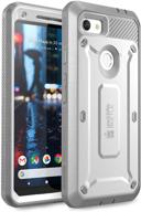 google pixel 3a xl supcase unicorn beetle pro series: full-body rugged holster case (white) with built-in screen protector - 2019 release logo