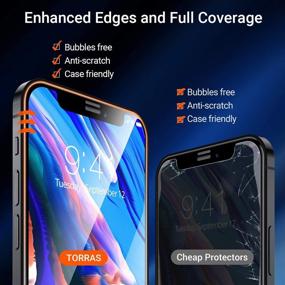 img 1 attached to 🛡️ Protect Your iPhone 12 Mini with TORRAS [5.4 Inch] Screen Protector - Anti-Scratch, Military-Grade Drop Tested, Case-Friendly [2 Pack]