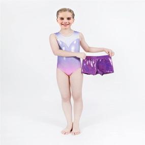 img 2 attached to Aosva Sparkle Tumbling Athletic Gymnastics Girls' Clothing and Active