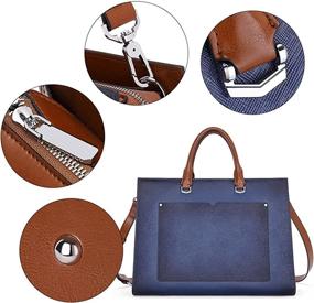 img 1 attached to CLUCI Briefcase Leather Business Shoulder Laptop Accessories in Bags, Cases & Sleeves