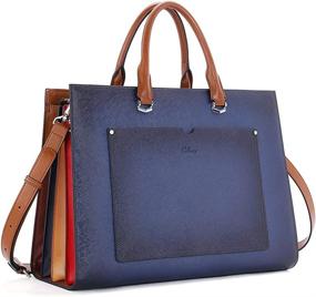 img 4 attached to CLUCI Briefcase Leather Business Shoulder Laptop Accessories in Bags, Cases & Sleeves