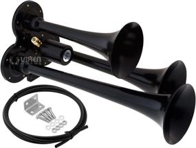 img 4 attached to 🚛 Vixen Horns VXH3114LB: Super Loud Truck/Car Train Horn. 3 Black Trumpets. Fits Semi/Pickup/Jeep/RV/SUV. 12v Vehicle Must-Have!