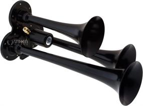 img 3 attached to 🚛 Vixen Horns VXH3114LB: Super Loud Truck/Car Train Horn. 3 Black Trumpets. Fits Semi/Pickup/Jeep/RV/SUV. 12v Vehicle Must-Have!