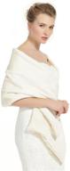 ❄️ winter bridal wedding cover up - women’s faux fur shrug stole scarf shawl wrap logo