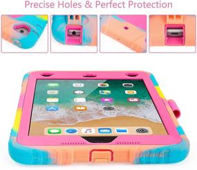 img 2 attached to Shockproof Protective iPad Mini Case for Kids with Pencil Holder & Multi-Angle Adjustable Bracket - 7.9 inch iPad Mini 4/5/2021 (Icecream/Pink)