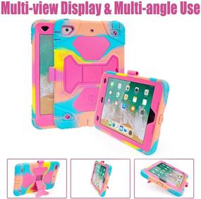 img 1 attached to Shockproof Protective iPad Mini Case for Kids with Pencil Holder & Multi-Angle Adjustable Bracket - 7.9 inch iPad Mini 4/5/2021 (Icecream/Pink)