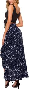 img 1 attached to Kormei Womens Floral Skirt Polka Black Women's Clothing in Dresses