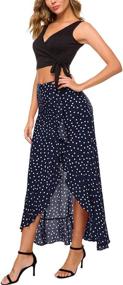 img 2 attached to Kormei Womens Floral Skirt Polka Black Women's Clothing in Dresses