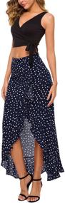 img 4 attached to Kormei Womens Floral Skirt Polka Black Women's Clothing in Dresses