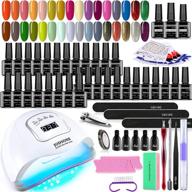 💅 jodsone gel nail polish kit: 32 colors with uv light, matte top coat & led nail lamp - professional salon manicure set logo